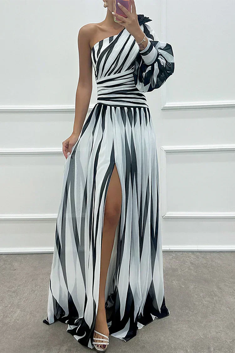 Hazel One-Shoulder Maxi Jurk