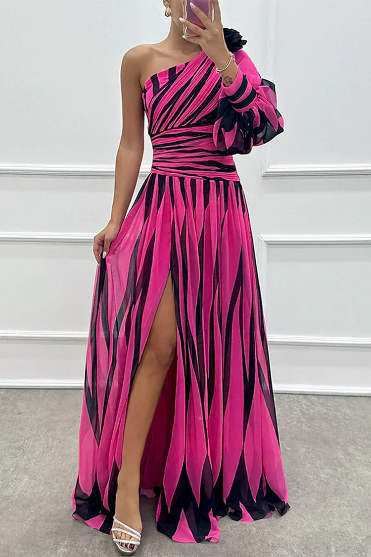 Hazel One-Shoulder Maxi Jurk