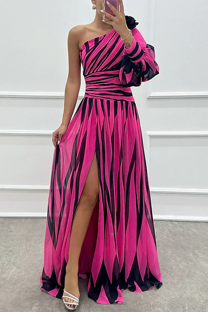 Hazel One-Shoulder Maxi Jurk