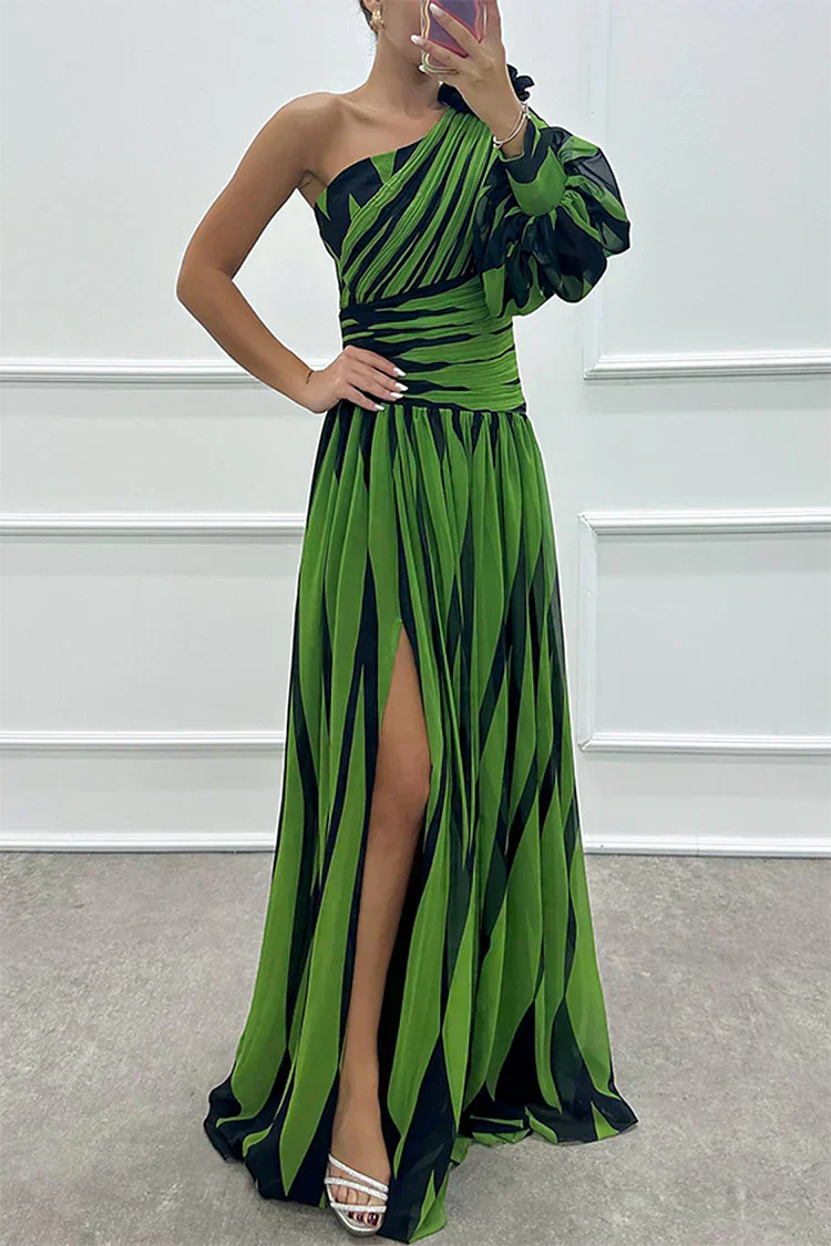 Hazel One-Shoulder Maxi Jurk