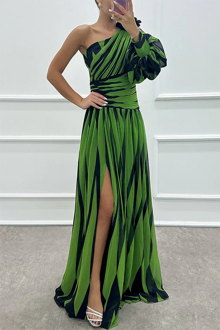 Hazel One-Shoulder Maxi Jurk