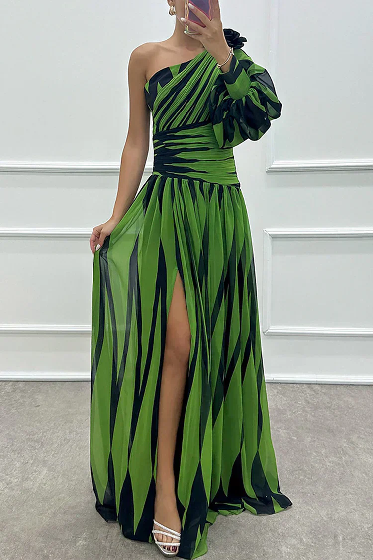 Hazel One-Shoulder Maxi Jurk