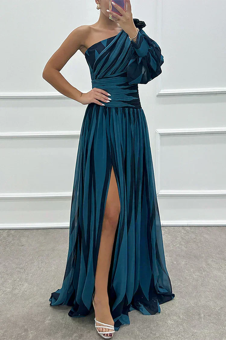 Hazel One-Shoulder Maxi Jurk