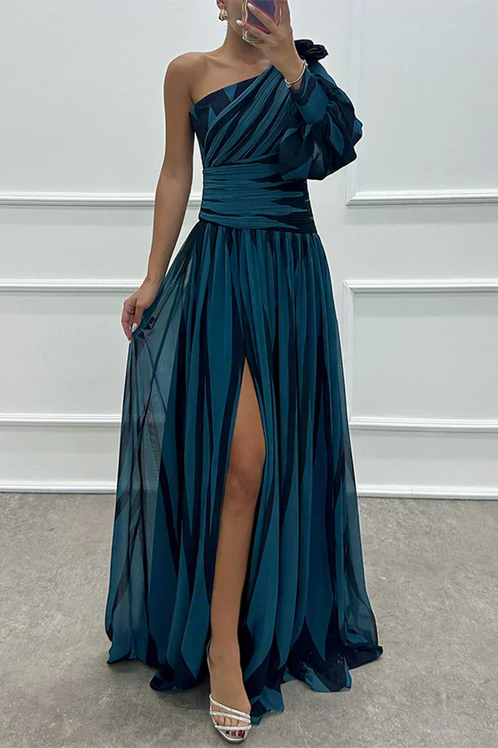 Hazel One-Shoulder Maxi Jurk