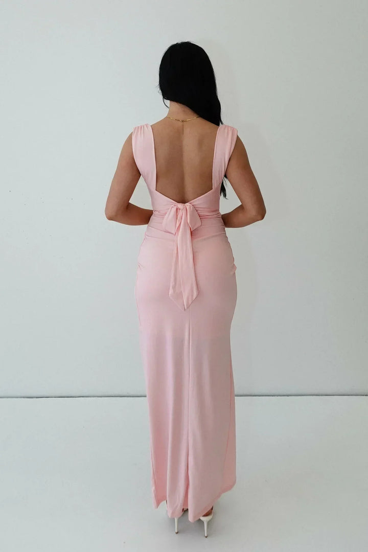 Monika Elegante Jurk met Zijsplit