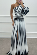 Hazel One-Shoulder Maxi Jurk